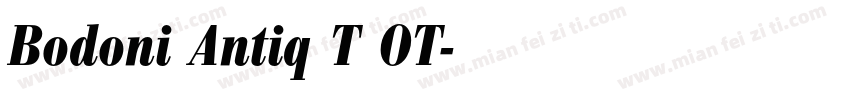 Bodoni Antiq T OT字体转换